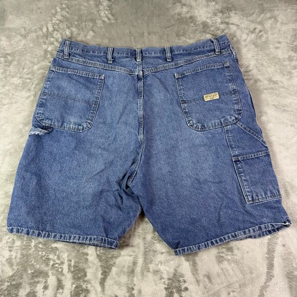 VTG Y2K Wrangler carpenter jorts streetwear retro jean shorts mens size 42 - Picture 2 of 7